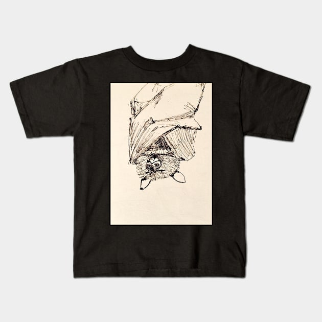 Cozy Bat Kids T-Shirt by Rawcanvas